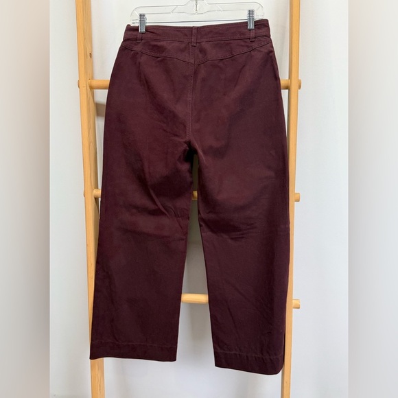 SUNDANCE Eggplant wide leg crop pants size 6 - Picture 10 of 16